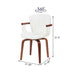 Set of two Giga Mid Century Modern bentwood swivel dining chairs with white seats and walnut wood legs.