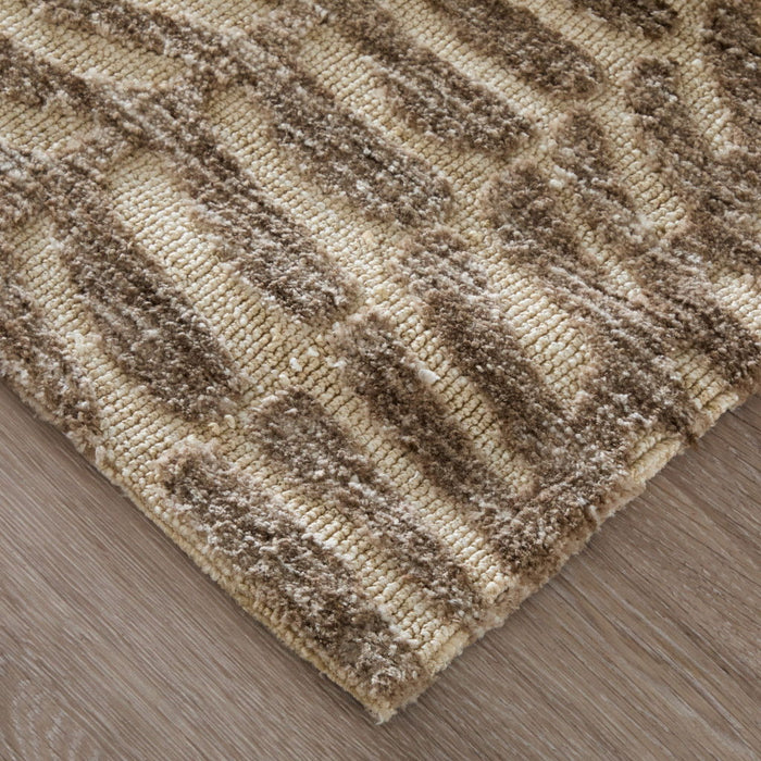 9' X 13' Animal Print Area Rug (722083) - Taupe / Tan