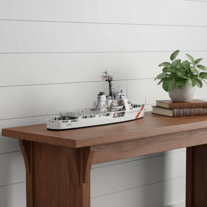 Hand Painted Model Boat (624524) - White