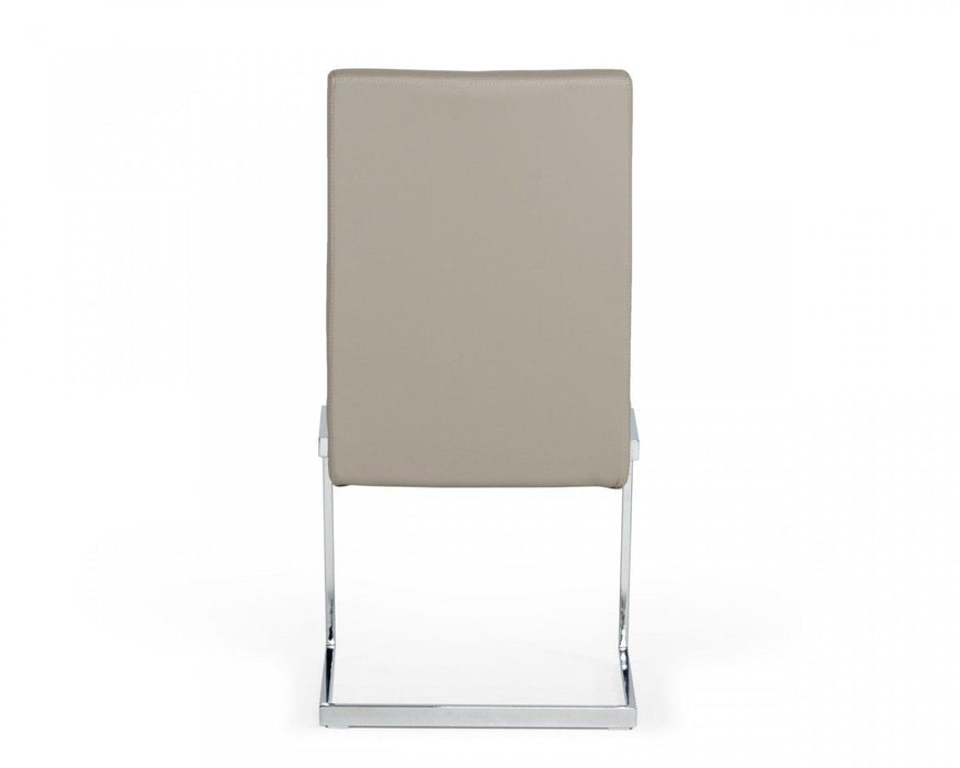 Faux Leather Upholstered Dining Room Side Chairs (Set of 2) - Gray