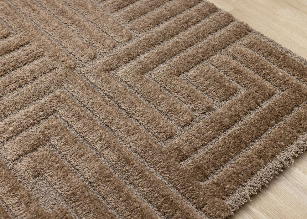 8' X 11' Geometric Area Rug (661413) - Dark Brown / Brown