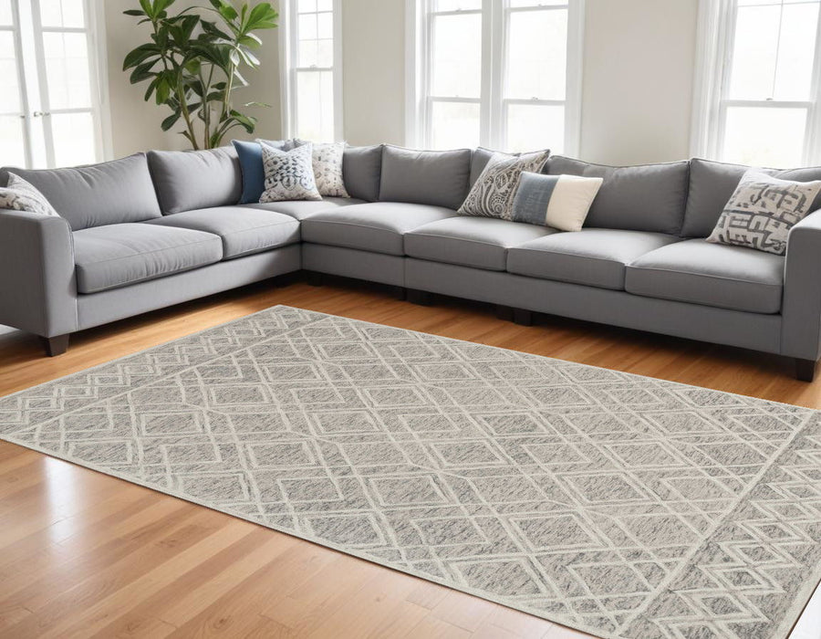 8' x 10' Wool Area Rug - Sand