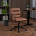 Giga mid-back ergonomic office chair with wheels, padded armrests, and swivel base for comfortable home office use.