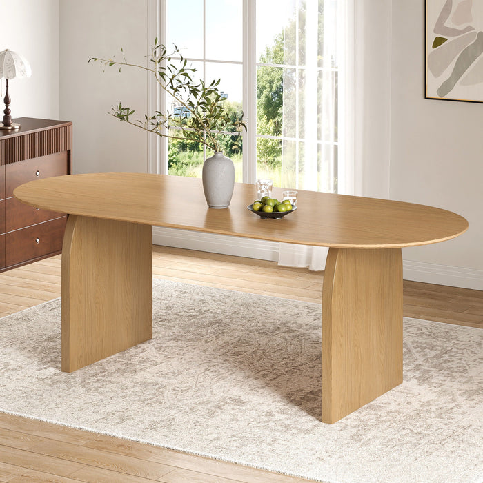 Oval Solid Wood Bar Table - Yellow