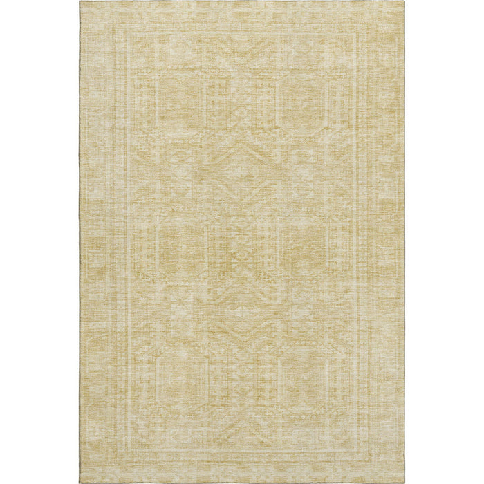 10' X 14' Geometric Washable Area Rug With UV Protection (708157) - Wheat / Beige