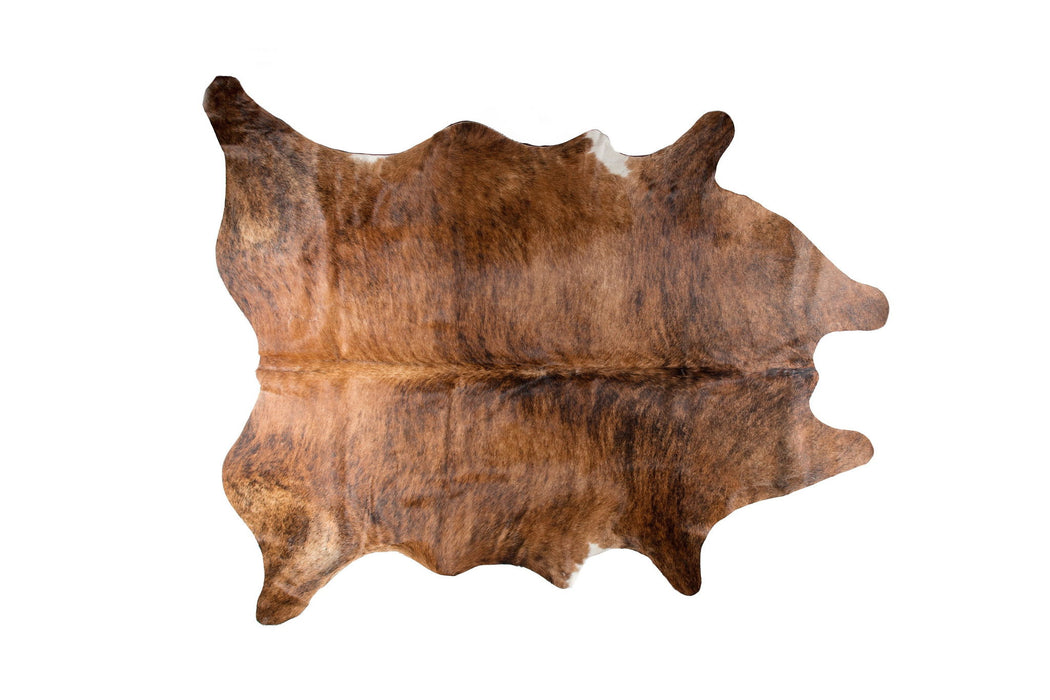 5' x 7' Hand Knotted Area Rug - Brown Cowhide