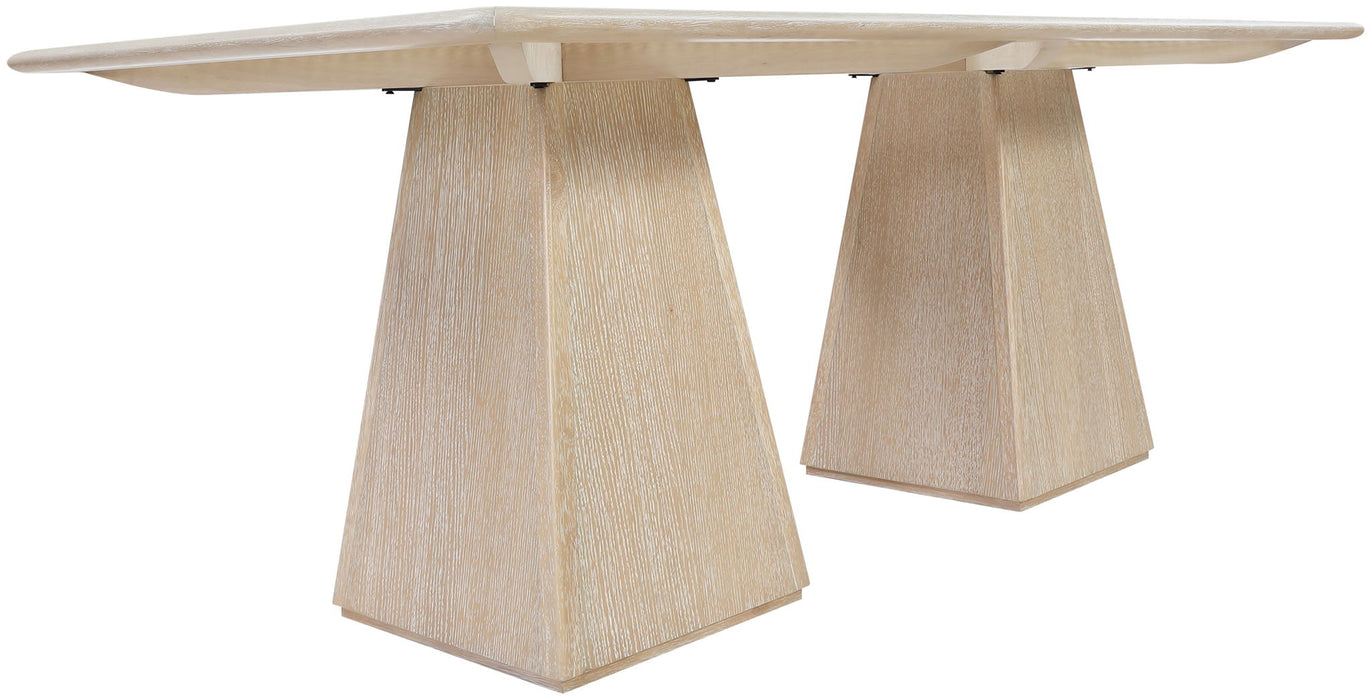 Atrium - Glass Top And Wood Base Dining Table