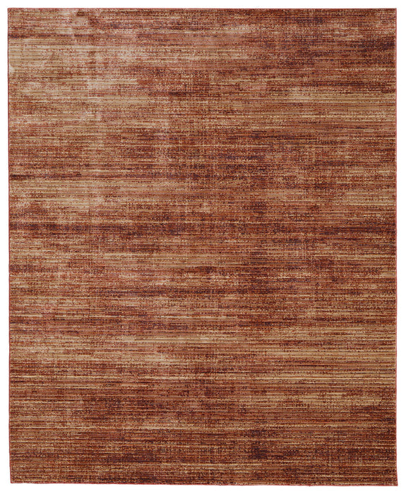 9' x 13' Power Loom Area Rug - Tan And Brown