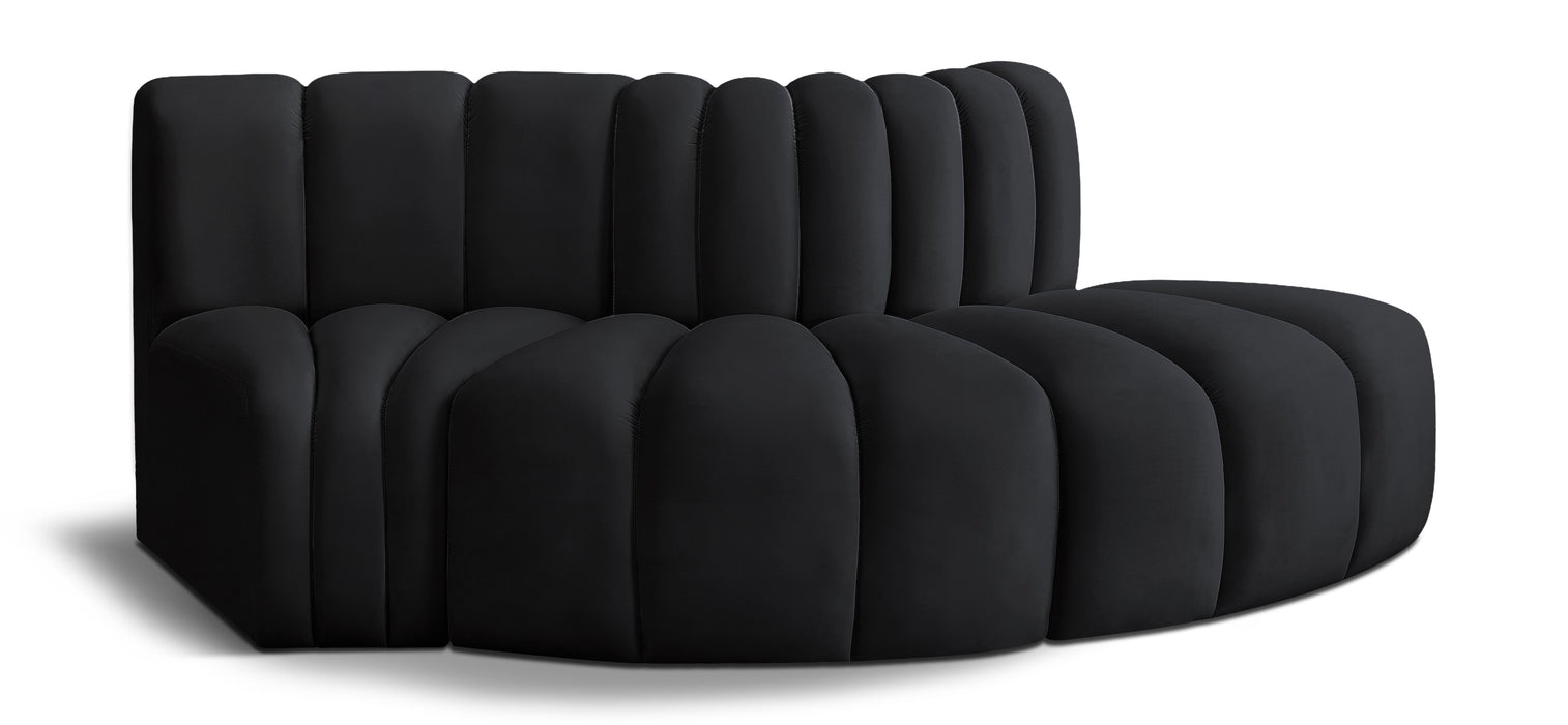Arc - Velvet 3 Piece Modular Sofa