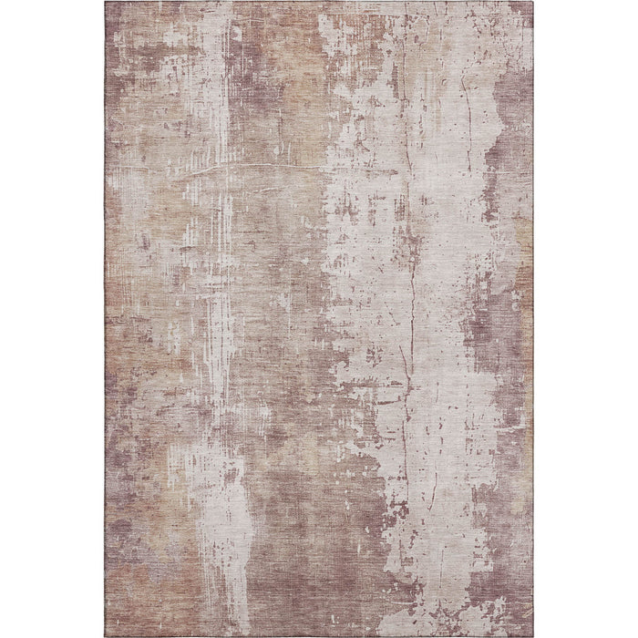10' X 14' Abstract Washable Area Rug With UV Protection (696014) - Blush / Ivory