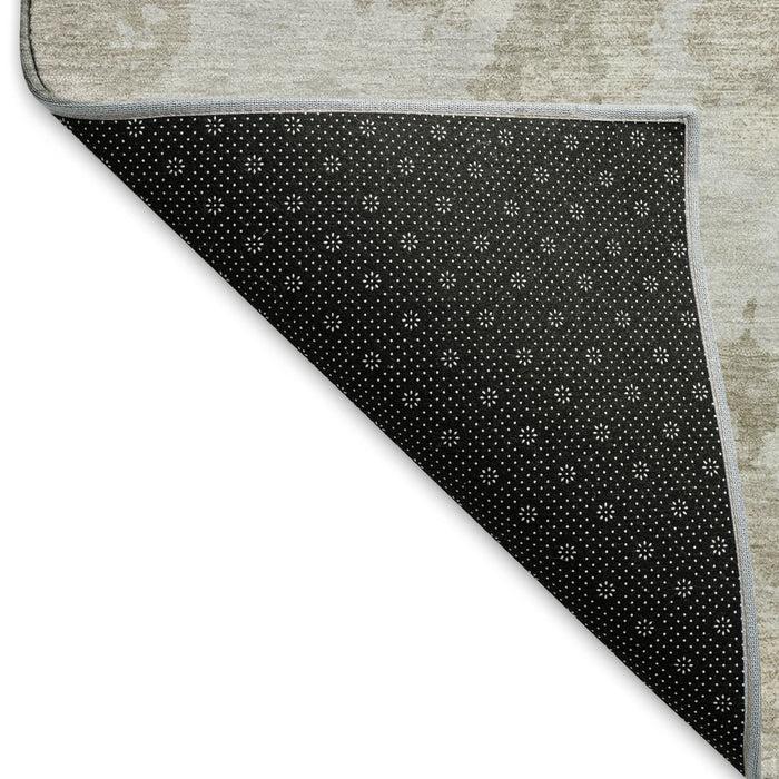 10' X 14' Abstract Washable Area Rug With UV Protection (693360) - Taupe / Gray / Silver