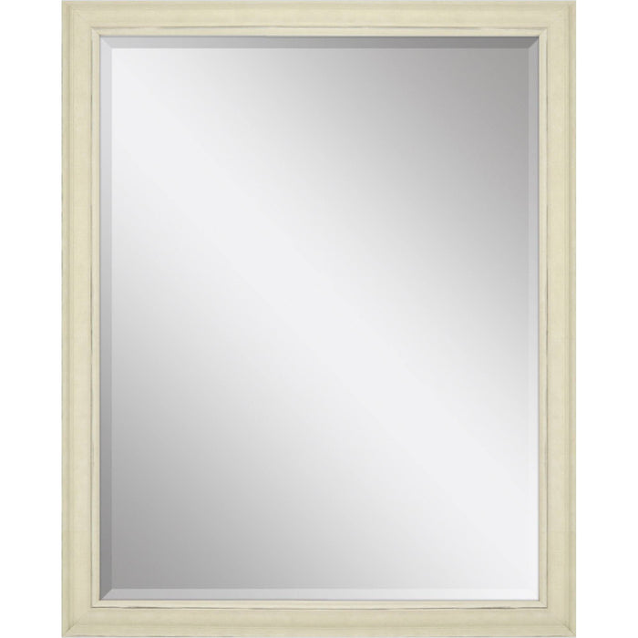 Distressed Wood Framed Accent Mirror - Ivory