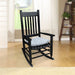 Giga Classic Wooden Porch Rocker Chair made of Populus wood with a comfortable, traditional design and curved armrests.