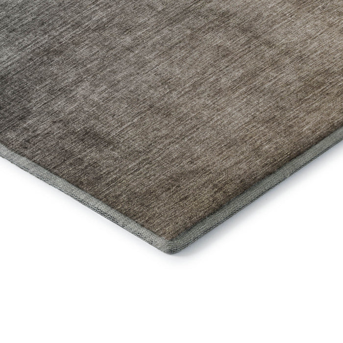 9' X 12' Ombre Washable Area Rug With UV Protection (649671) - Gray / Brown