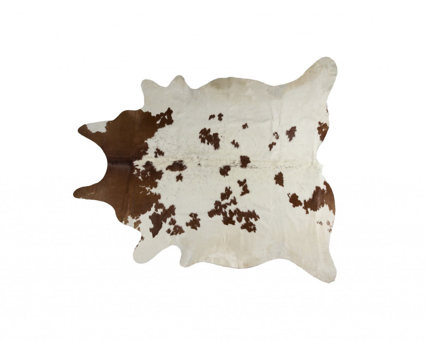 6' x 7' Cowhide Rug - White And Brown