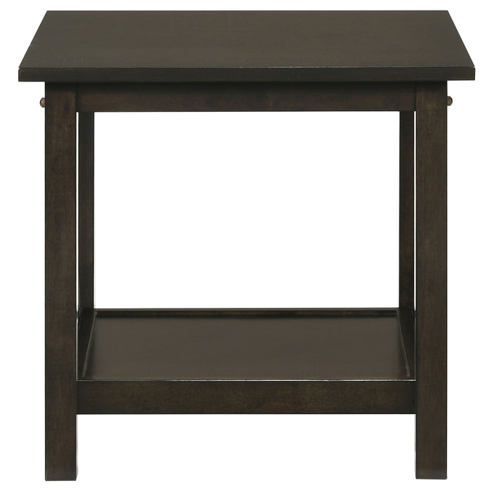 Rachelle 3-piece Rectangular Coffee Table Set Dark Merlot