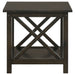 CoasterEssence Rachelle 3-piece rectangular coffee table set in dark merlot finish