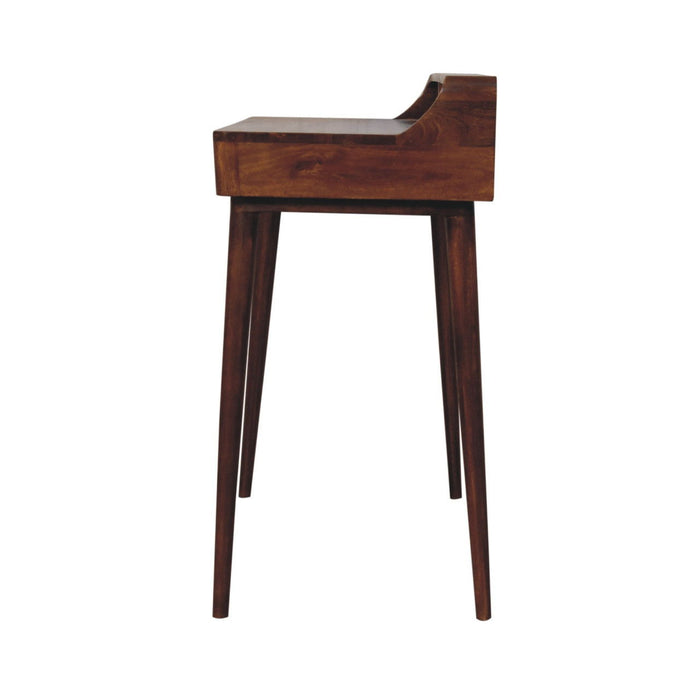 Solid Wood Solid Console Table With Shelf With Two Drawers (719173) - Brown