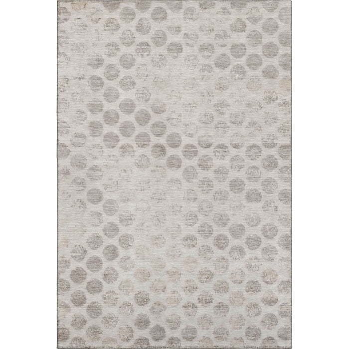 10' X 14' Geometric Washable Area Rug With UV Protection (695774) - Taupe / Beige