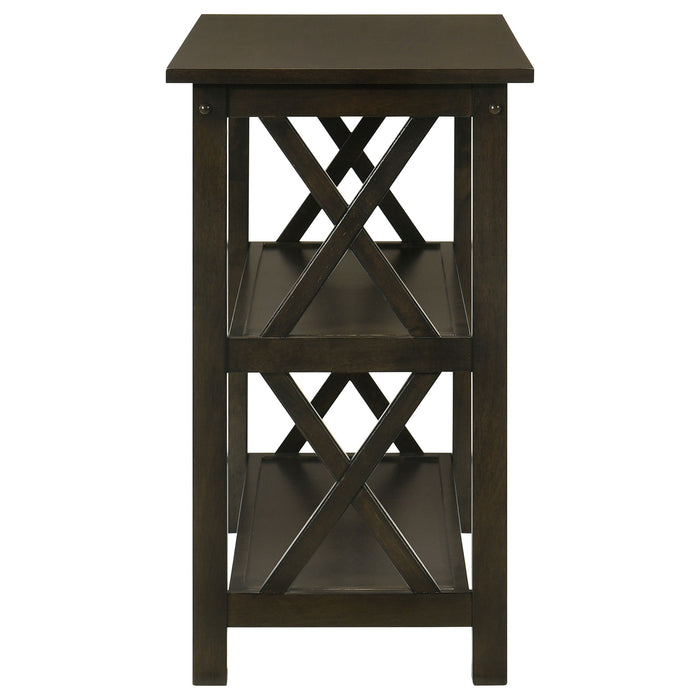Rachelle 2-shelf Wood Entryway Console Table Dark Merlot
