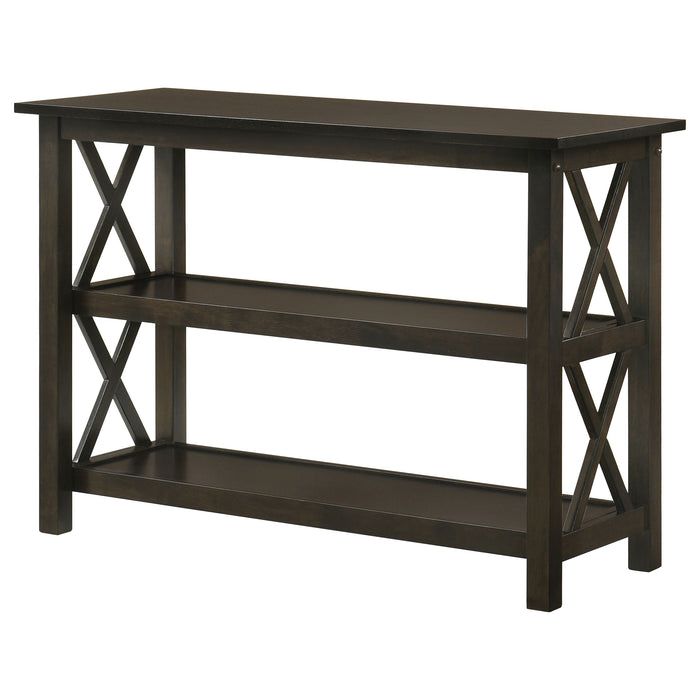 Rachelle 2-shelf Wood Entryway Console Table Dark Merlot