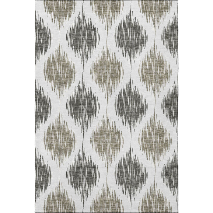 10' X 14' Washable Area Rug With UV Protection (667509) - Taupe / Ivory