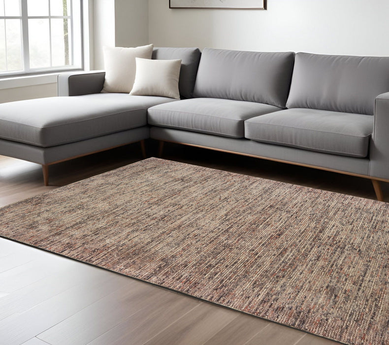 10' X 13' Hand Tufted Area Rug - Taupe And Pink