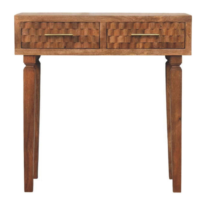 Solid Wood Solid Console Table With Two Drawers (719176) - Brown