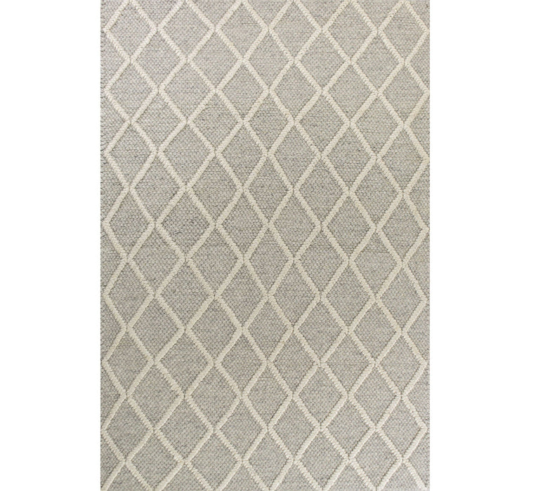 9' x 13' Hand Woven Diamond Pattern Indoor Area Rug - Gray