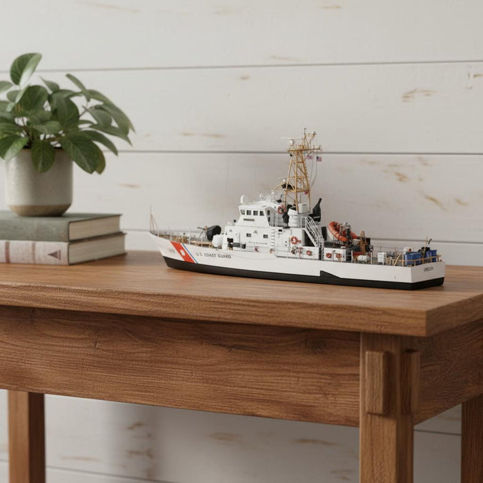 Hand Painted Model Boat (624478) - White