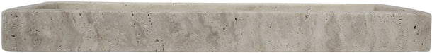 Michael Meridian Furniture travertine tray with raised edges, perfect for serving or decorative display, showcasing a smooth, natural stone surface.