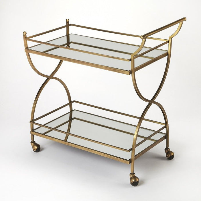 Antique Bar Cart - Gold