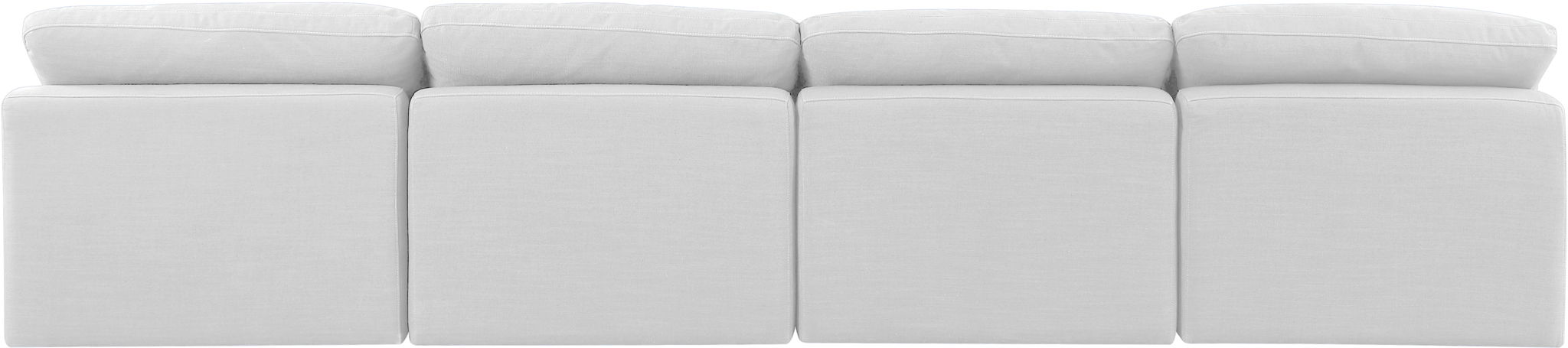 Indulge - Linen 4 Piece Modular Armless Sofa - White