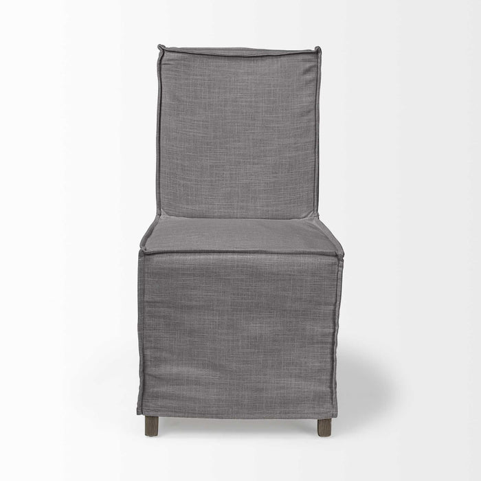 Slipcovered Wood Parsons Chairs (Set of 2) - Gray