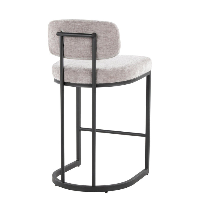 Demi - Fixed-Height Barstool (Set of 2) - Black Metal Base
