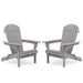 Set of two Giga wooden outdoor lounge chairs with folding Adirondack design, solid cedar wood garden patio seats.