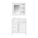 Giga bathroom vanity with medicine cabinet, modern storage cabinet featuring two soft-closing doors and four drawers
