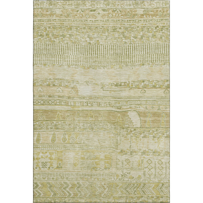 10' X 14' Striped Washable Area Rug With UV Protection (705227) - Tan / Beige