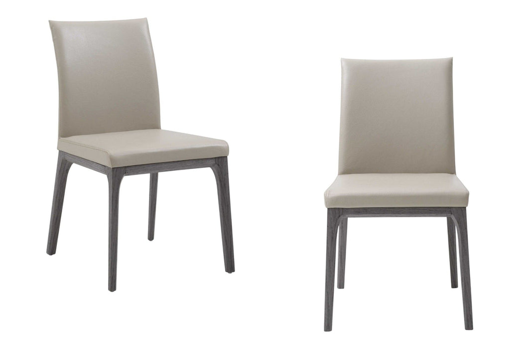 Faux Leather Dining Side Chairs (Set of 2) - Taupe