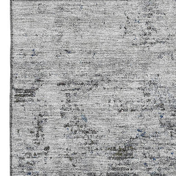 10' X 14' Abstract Washable Area Rug With UV Protection (675648) - Gray / Silver