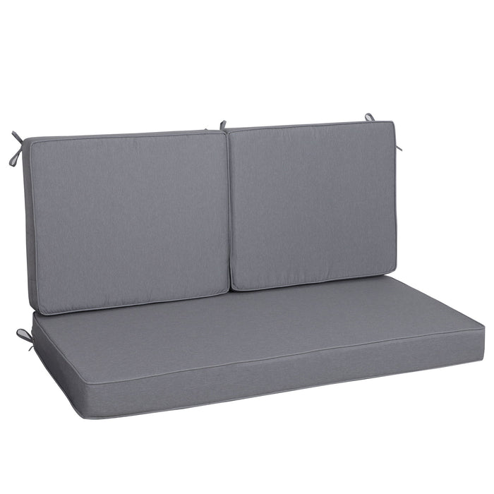 Giga waterproof deep seat and back patio cushions for outdoor furniture, featuring plush padding and durable fabric.