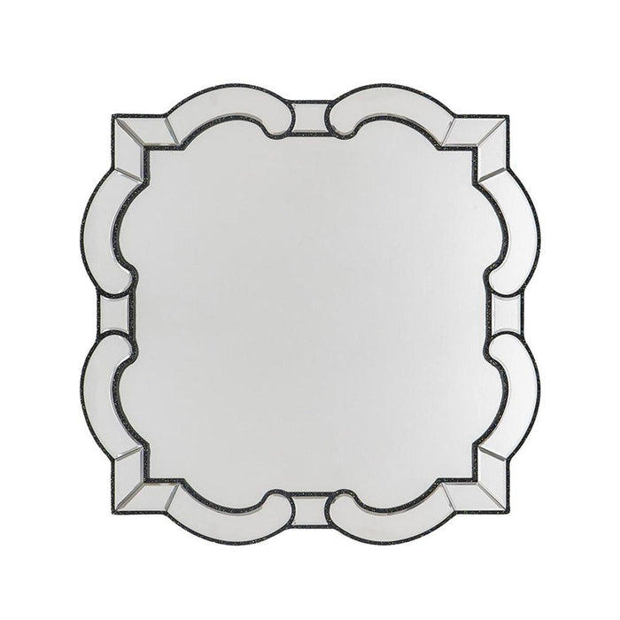 32" Scalloped Glass Framed Accent Mirror - Clear