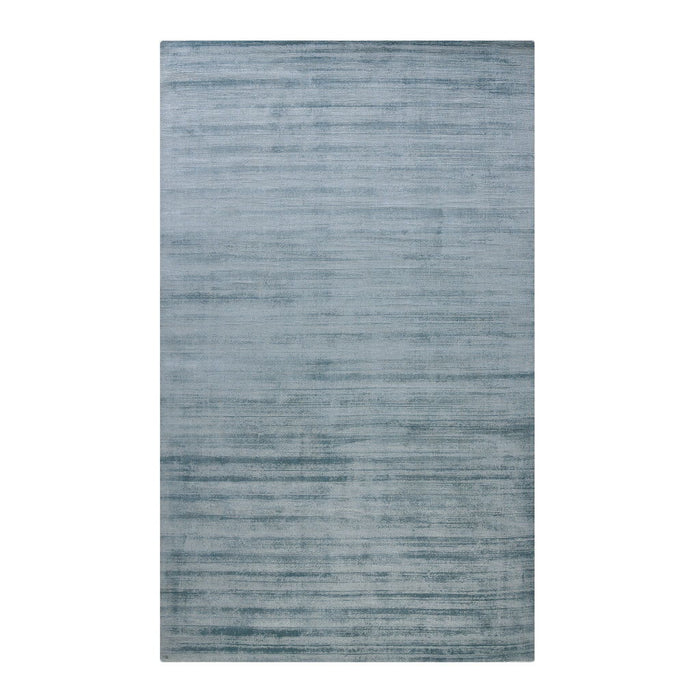 10' X 14' Striped Hand Woven Area Rug - Light Blue And Dark