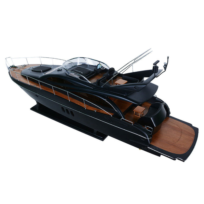 Hand Painted Model Boat (624223) - Light Brown / Black