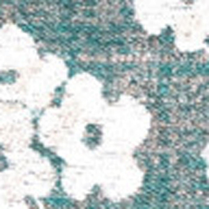 6' X 8' Oriental Washable Area Rug With UV Protection (609907) - Blue / White