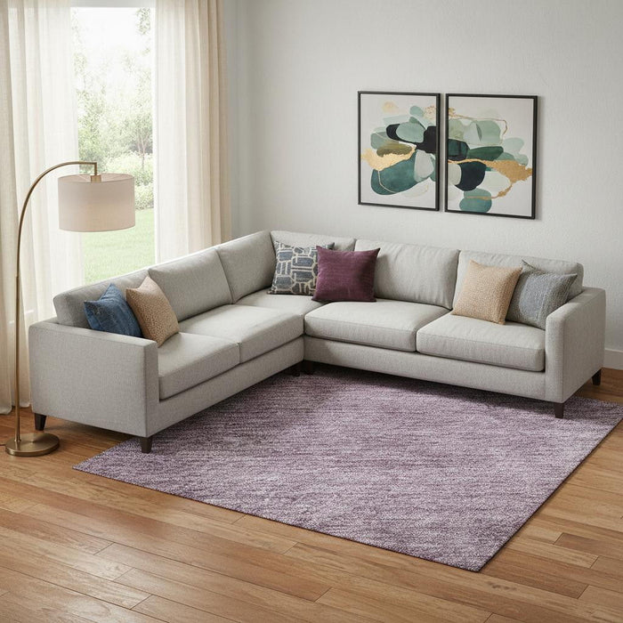 10' X 14' Abstract Washable Area Rug With UV Protection (697884) - Lavender / Teal