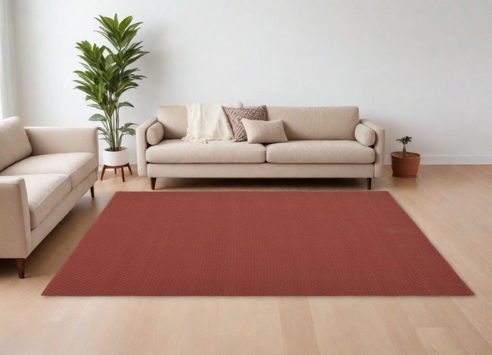 9' x 12' Hand Woven Area Rug - Red