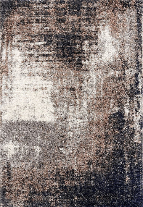 8' x 11' Retro Modern Area Rug - Ivory And Navy