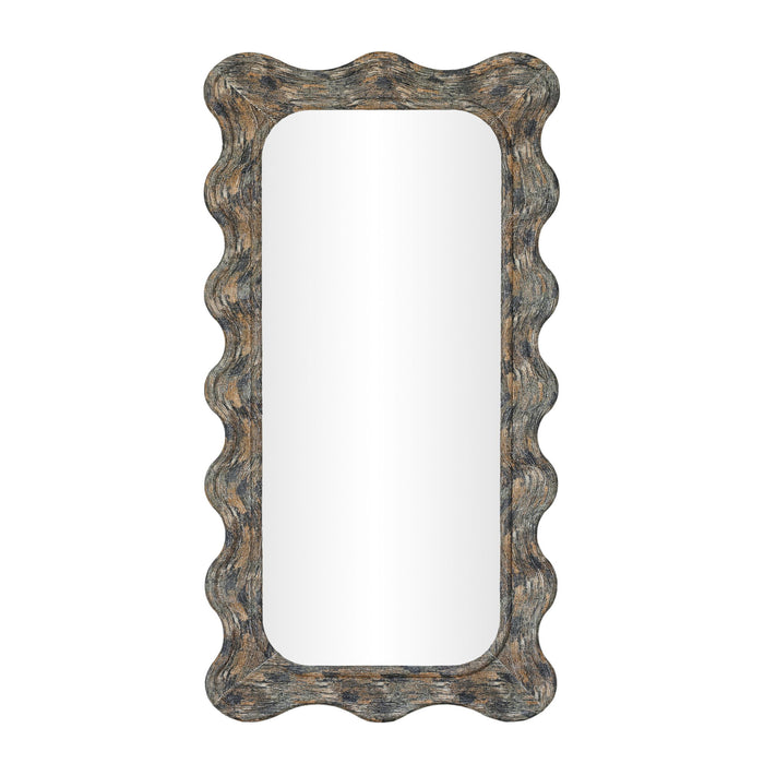 Charlene - 39" x 75" Squiggle Wall Mirror - Watercolor Print