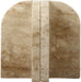 Marble bookend by Meridian Furniture featuring a genuine travertine finish, designed to support books elegantly.